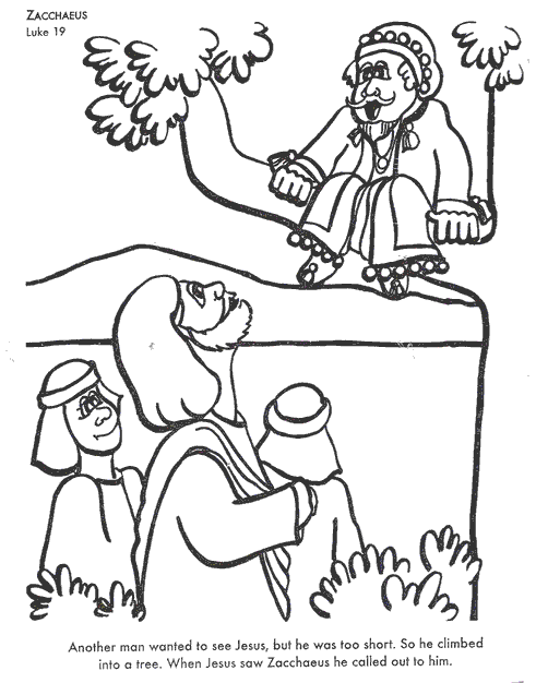 zacchaeus tax collector coloring pages - photo #32